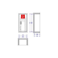 GLORIA Löscher P12 PRO + ES-FL-12 Kasten + Schild