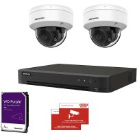 HIKVision Set HD 2x Dome 1080p PoC + 4-CH DVR