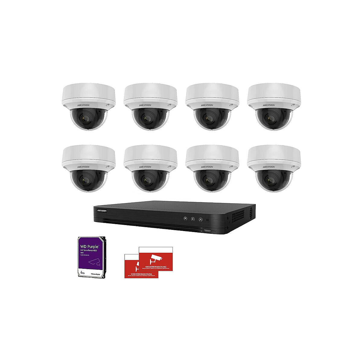 HIKVision Set HD 8x Dome 4K + 16-CH DVR