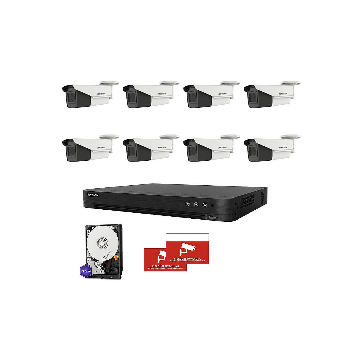 HIKVision Set HD 8x Bullet 4K + 16-CH DVR