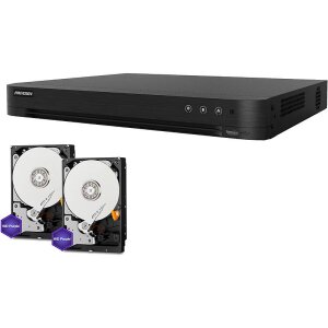 HIKVision Set DVR 4K 16-Kanal PoC + 2x 4TB HDD
