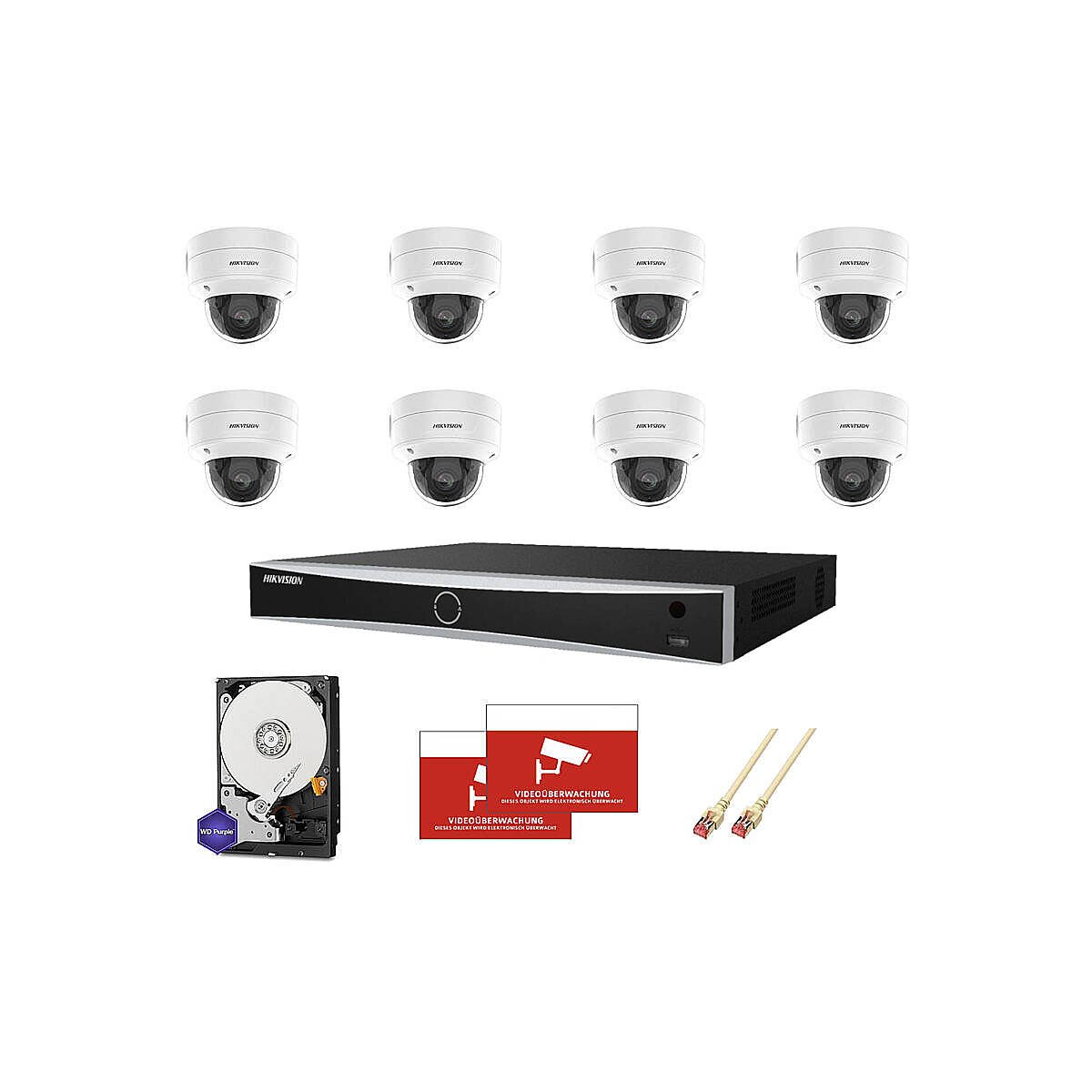 HIKVision Set AcuSense 8x Dome 4MPx PoE  box