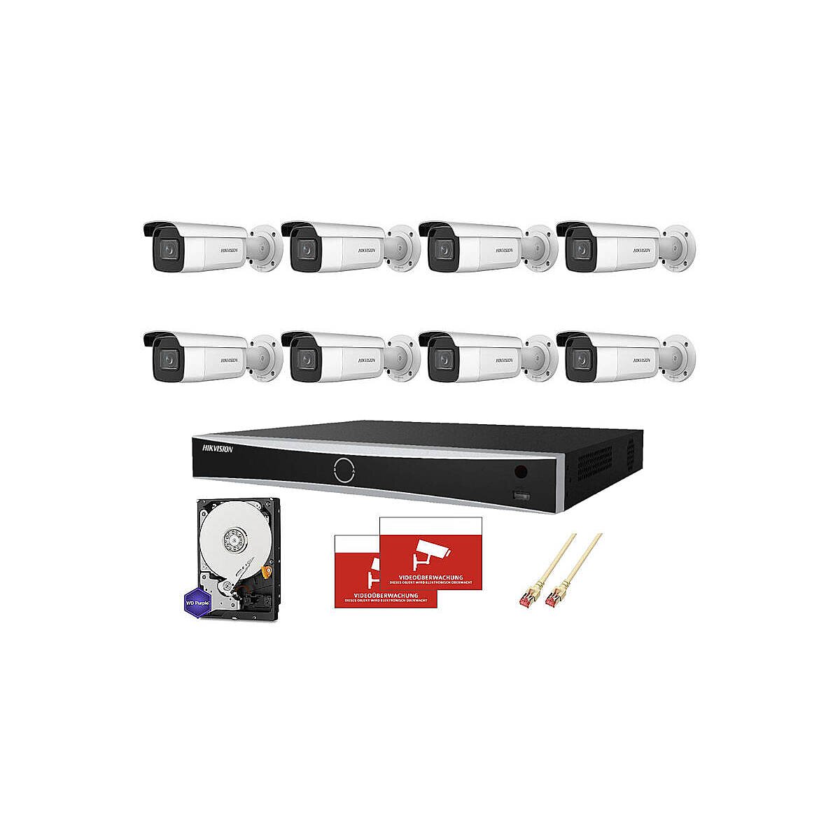 HIKVision Set AcuSense 8x Bullet 4MP PoE +16CH NVR