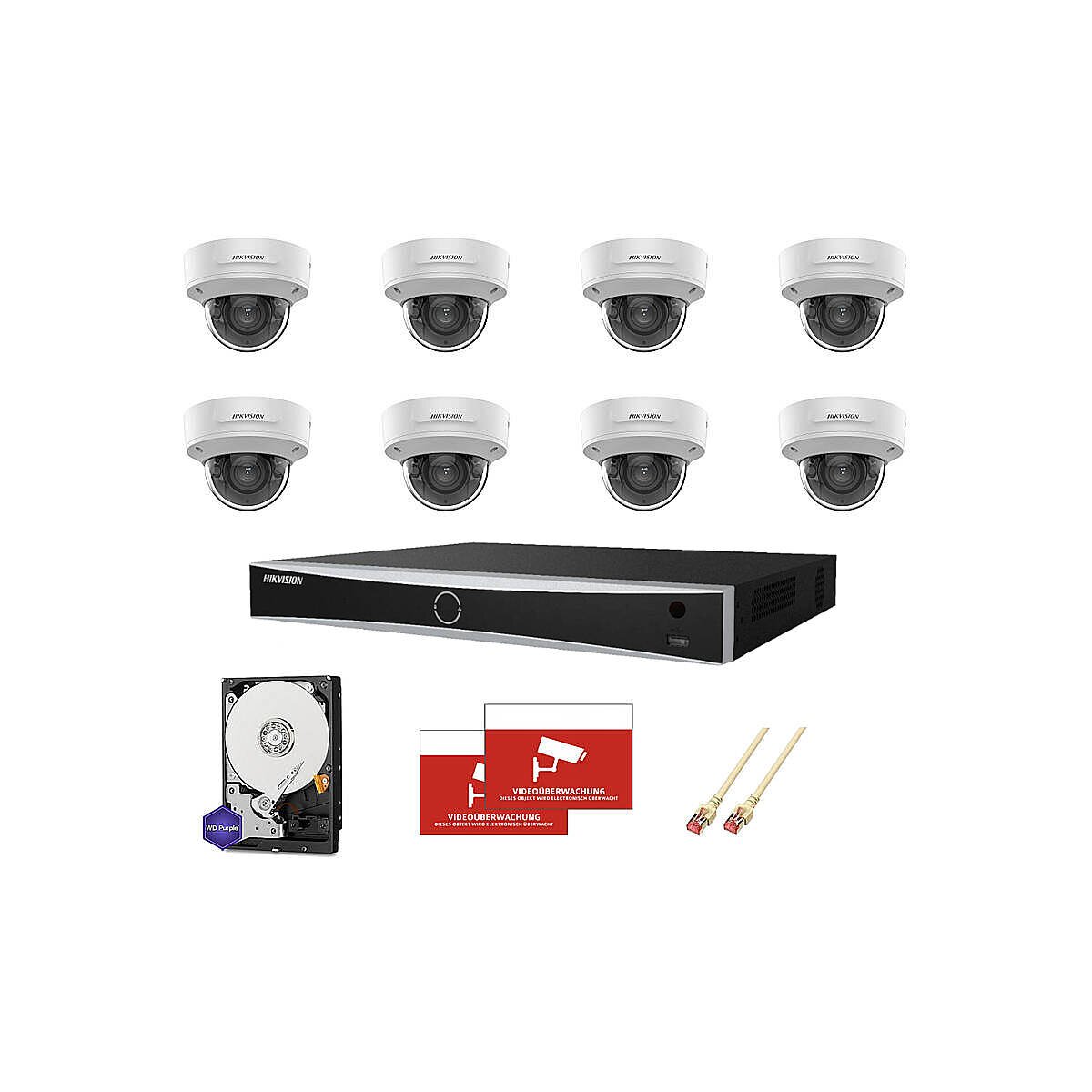 HIKVision Set AcuSense 8x Dome 4MPx PoE + 16CH NVR