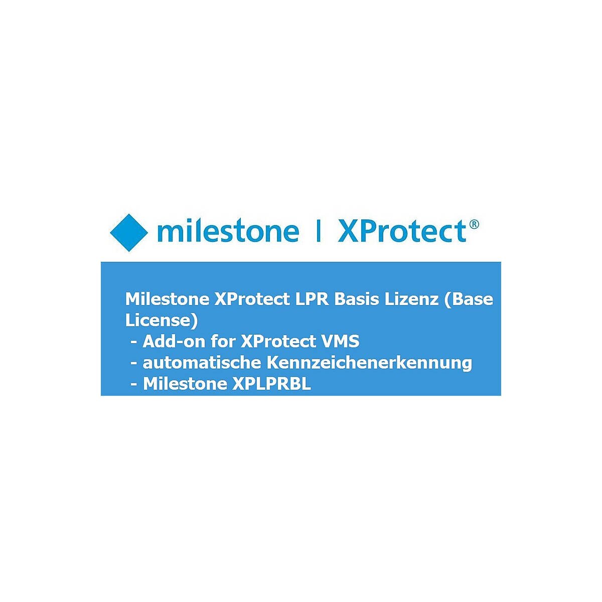 Milestone XProtect LPR Basis Lizenz (Bas box