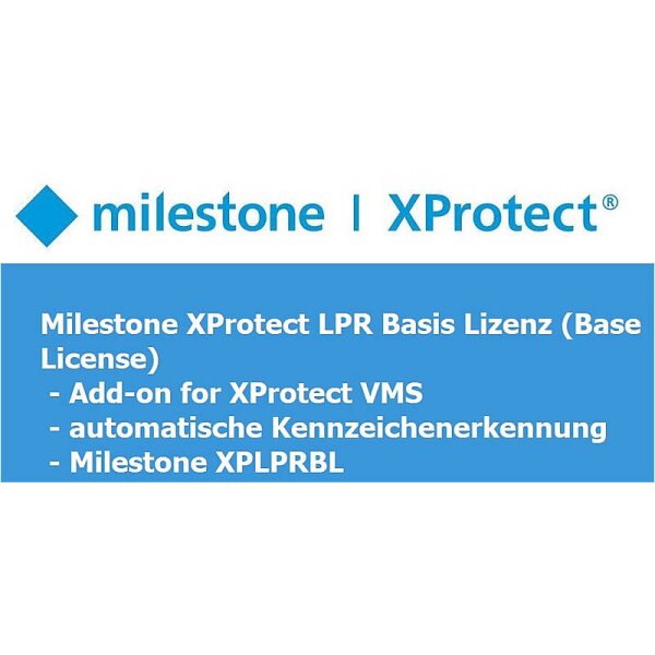 Milestone XProtect LPR Basis Lizenz (Base License)