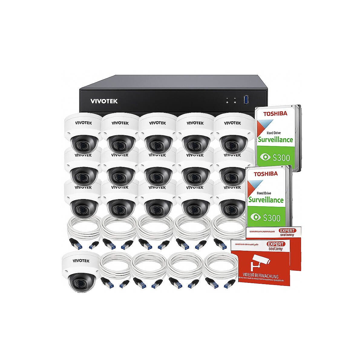 Videoüberwachungsanlage 16x Dome 5M box
