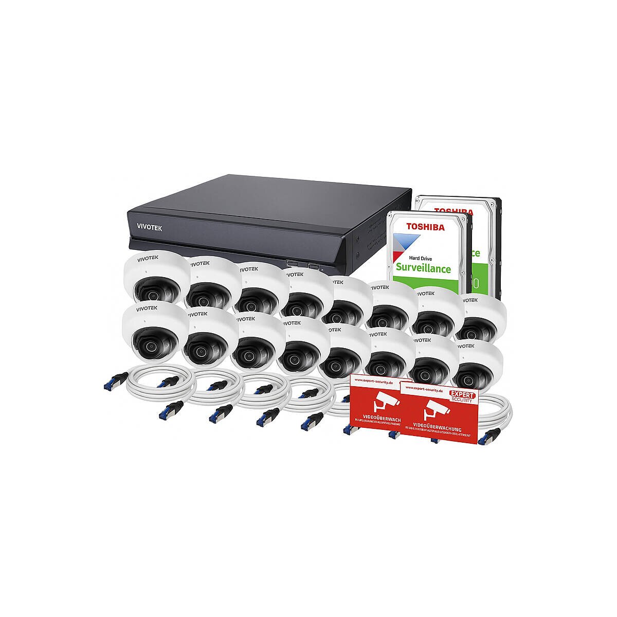 Profi-Kamerasystem 16x Dome 5MP Indoor + box