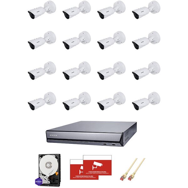 Videoüberwachungssystem 16xBullet 1080p + 32CH NVR