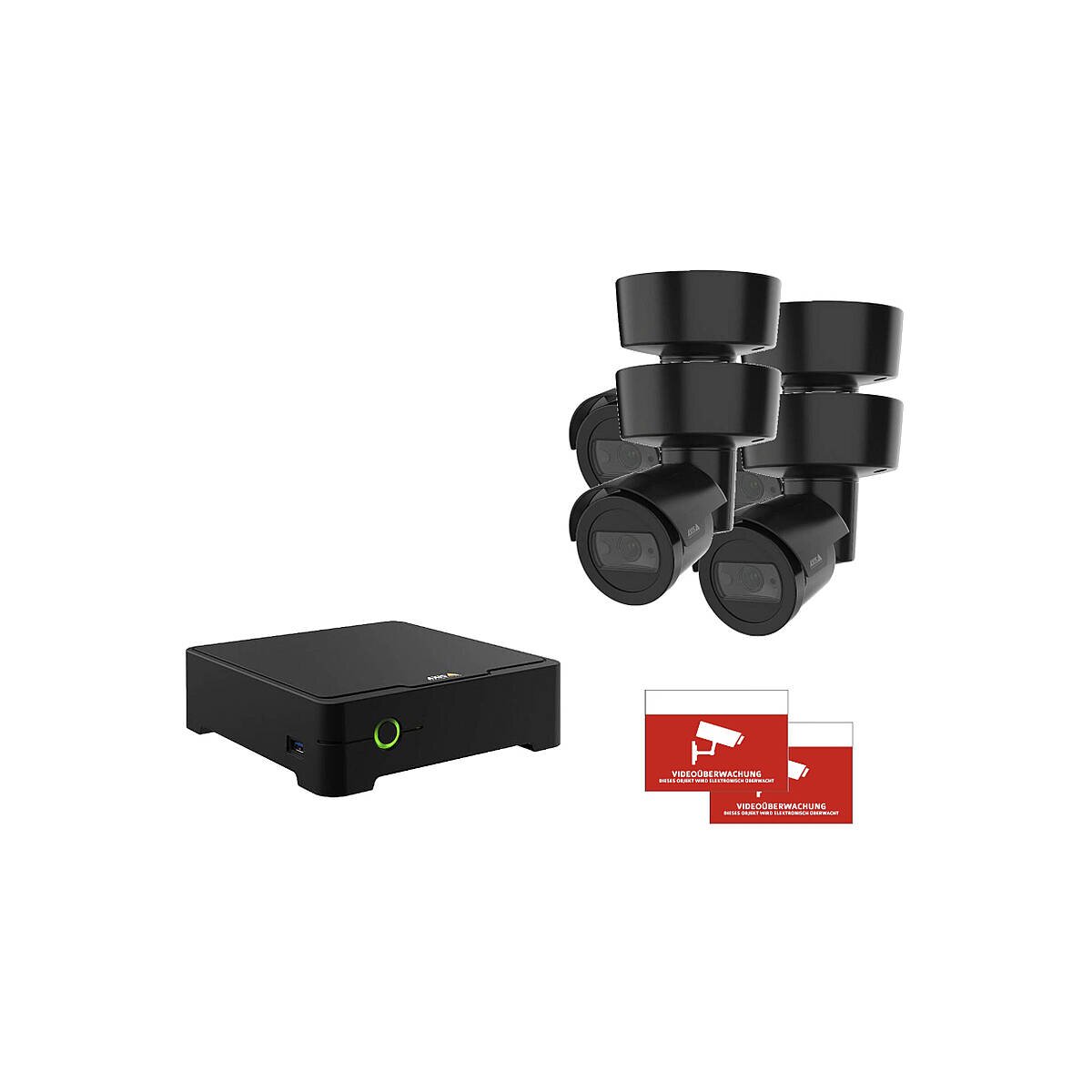 AXIS Set 4x M2035-LE + Rekorder 4TB, schwarz