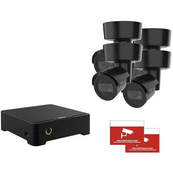 AXIS Set 4x M2035-LE + Rekorder 4TB, schwarz