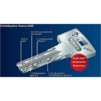 2er Abus Bravus 4000 Doppelzylinder 35/40 6 Schl.