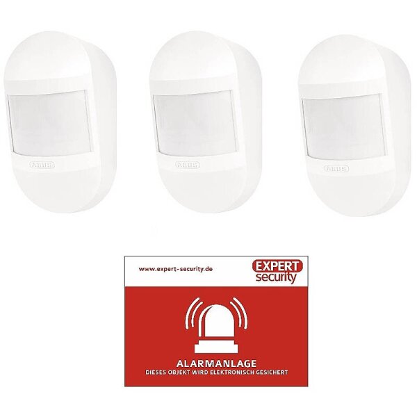 3er Set ABUS Smartvest Pro Funk-Bewegungsmelder