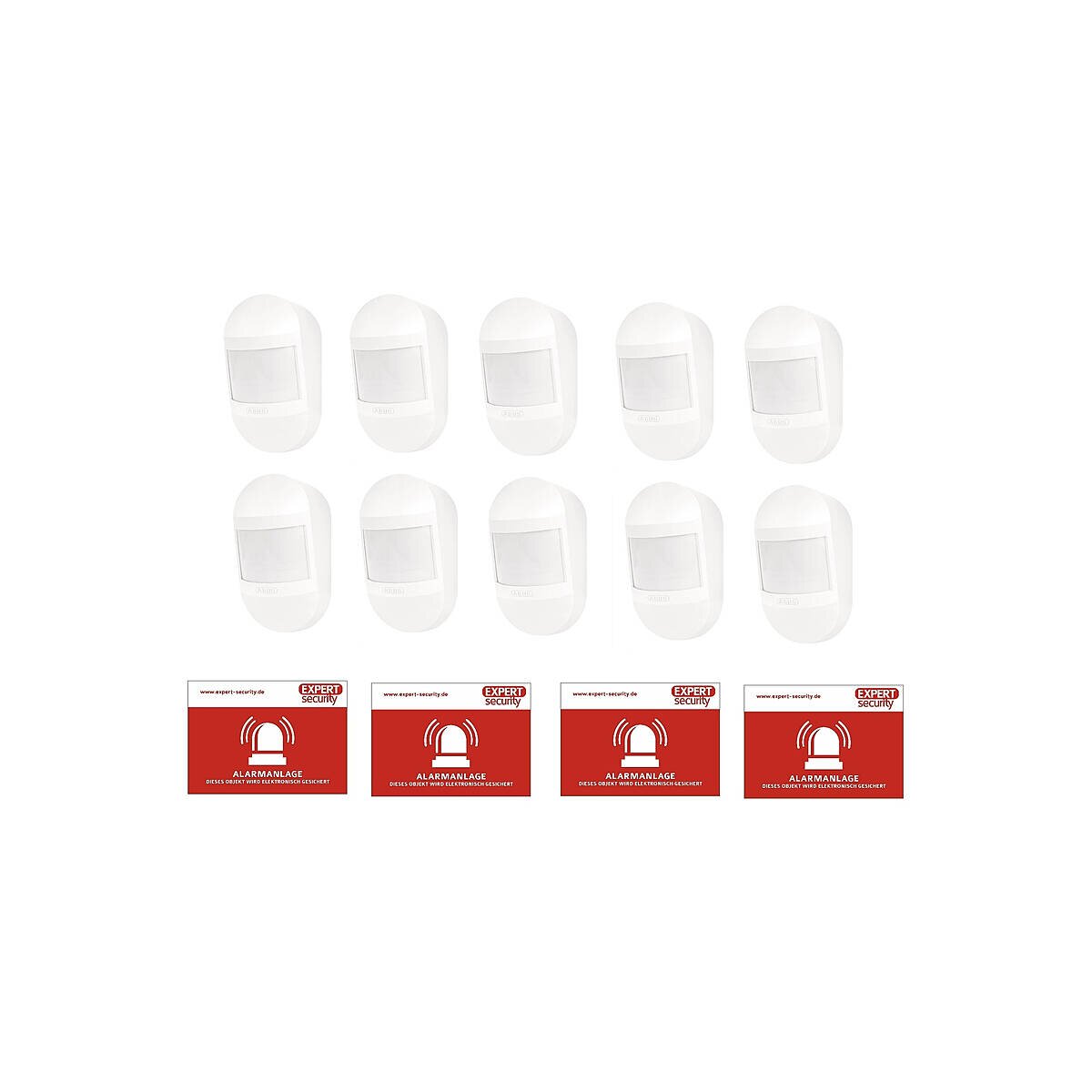 10er Set ABUS Smartvest Pro Funk-Bewegungsmelder