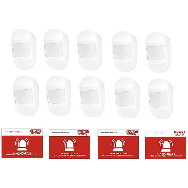 10er Set ABUS Smartvest Pro Funk-Bewegungsmelder