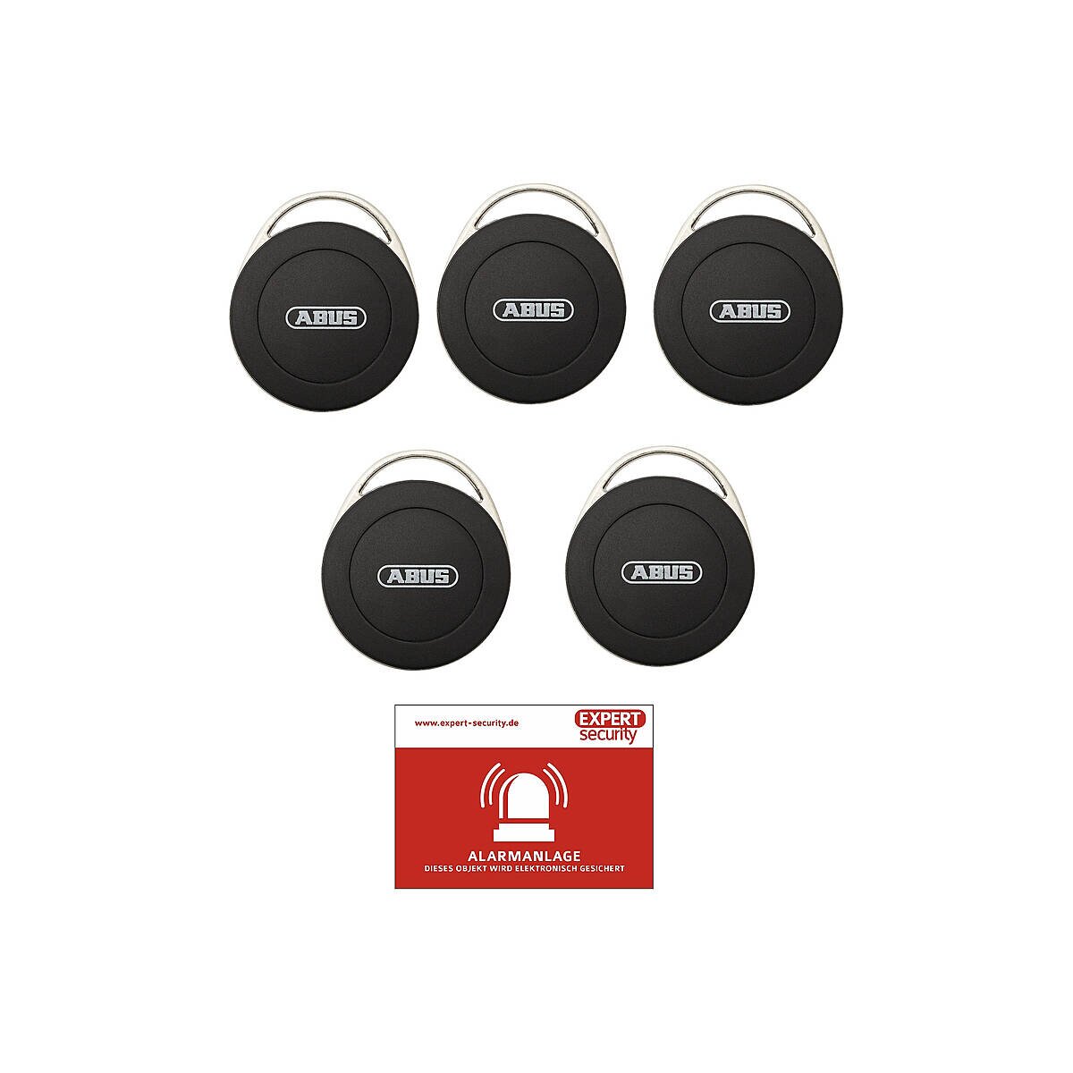 5er Set ABUS Smartvest Pro ID-Schlüsselanhänger