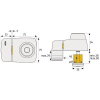 ABUS 7525 W EK Türzusatzschloss f. Schmalrahmentür