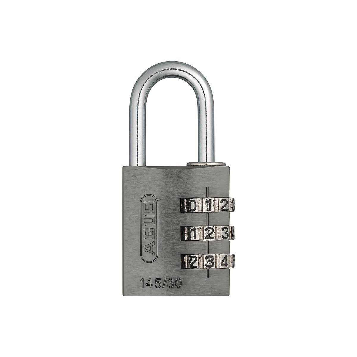 ABUS Aluminium Zahlenschloss 145/30 titanium