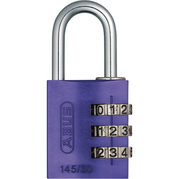 ABUS Aluminium Zahlenschloss 145/30 lila