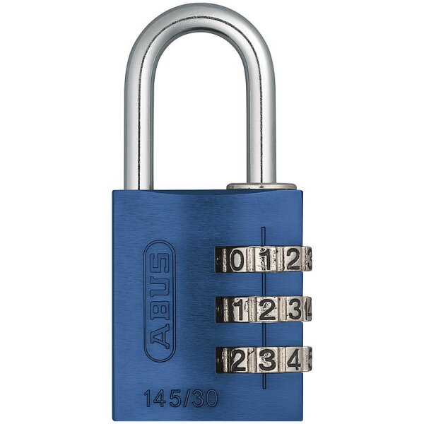 ABUS Aluminium Zahlenschloss 145/30 blau