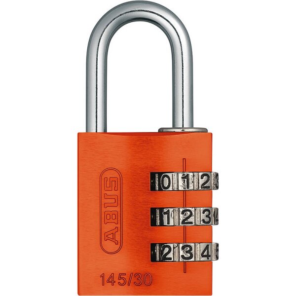 ABUS Aluminium Zahlenschloss 145/30 orange