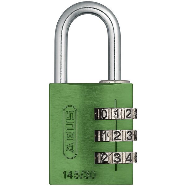 ABUS Aluminium Zahlenschloss 145/30 grün