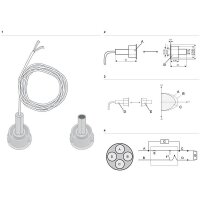 Aritech DC138S60 Einbaumagnetkontakt, 6m, VdS-C