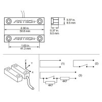 Aritech DC101 Magnetkontakt weiß, 2m, Aufbau