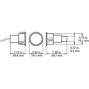 Aritech DC107S60 Einbau Magnetkontakt, weiß, VdS-B