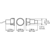 Aritech DC107S60 Einbau Magnetkontakt, weiß, VdS-B