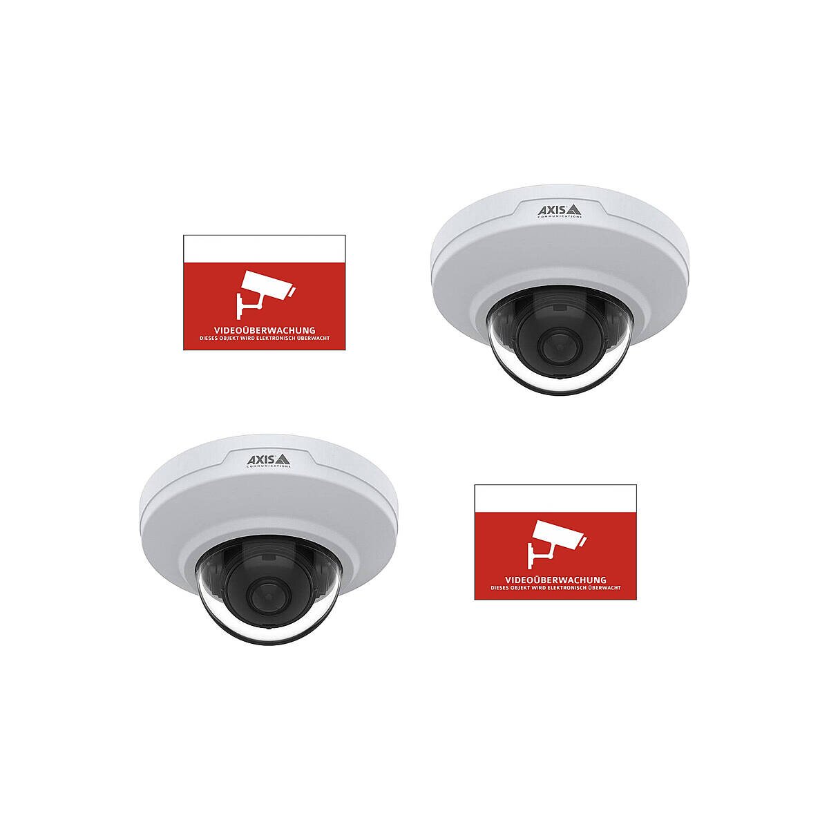 AXIS Set 2x M3085-V + 2x Videoaufkleber
