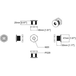 AXIS TF1201-RE Unterputzmontage Adapter, 4 Stück
