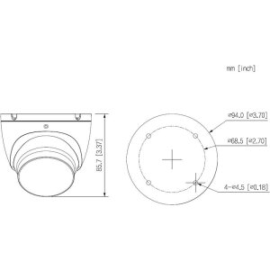 Dahua HAC-HDW1200TLMP-0280B-S6 HD Kamera 1080p T/N