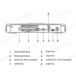 Dahua NVR4108-8P-EI 8 Kanal NVR PoE, HDMI/VGA