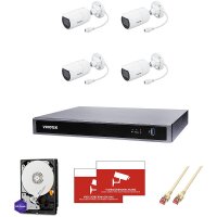 Überwachungskamera-Set 4x Bullet 5MP Vario + 8CH