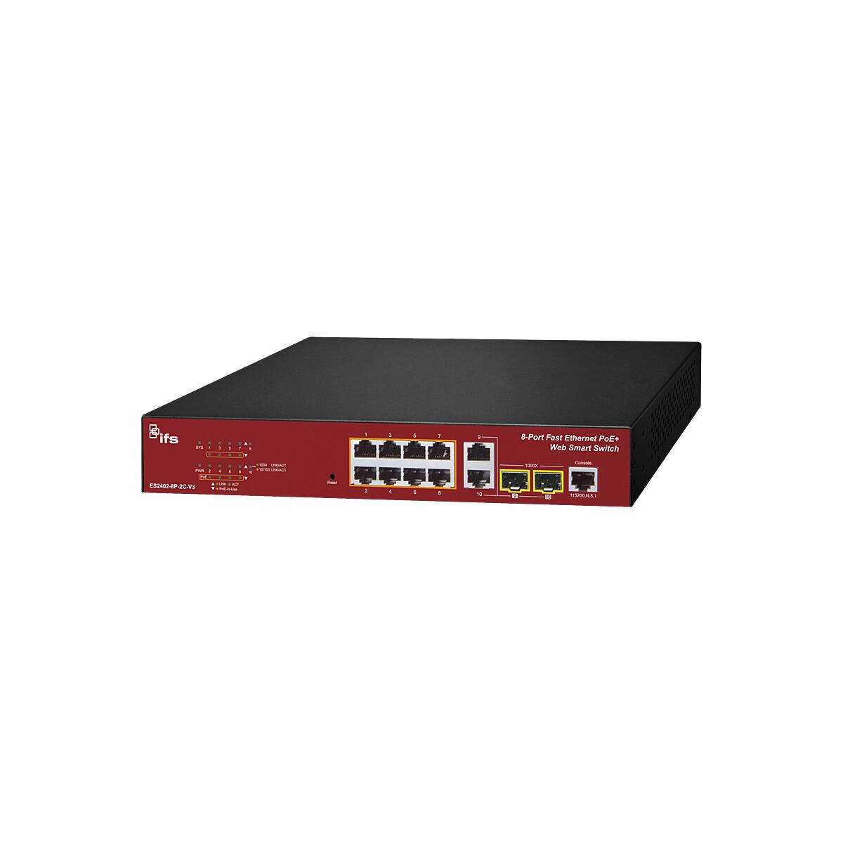 IFS ES2402-8P-2C-V3 Switch 8-Port man. P box