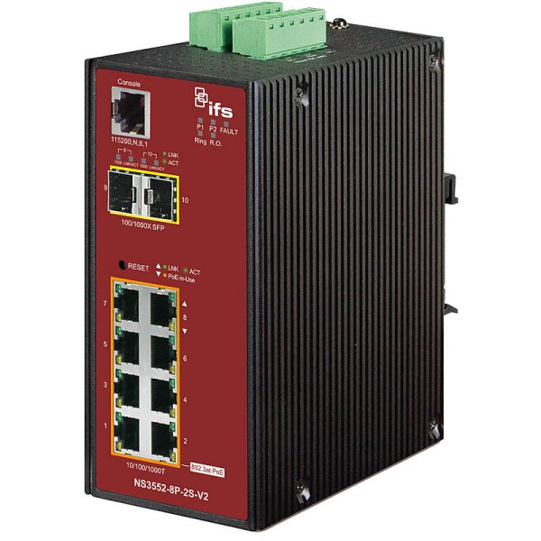 IFS NS3552-8P-2S-V2 Switch 8-Port man. PoE+