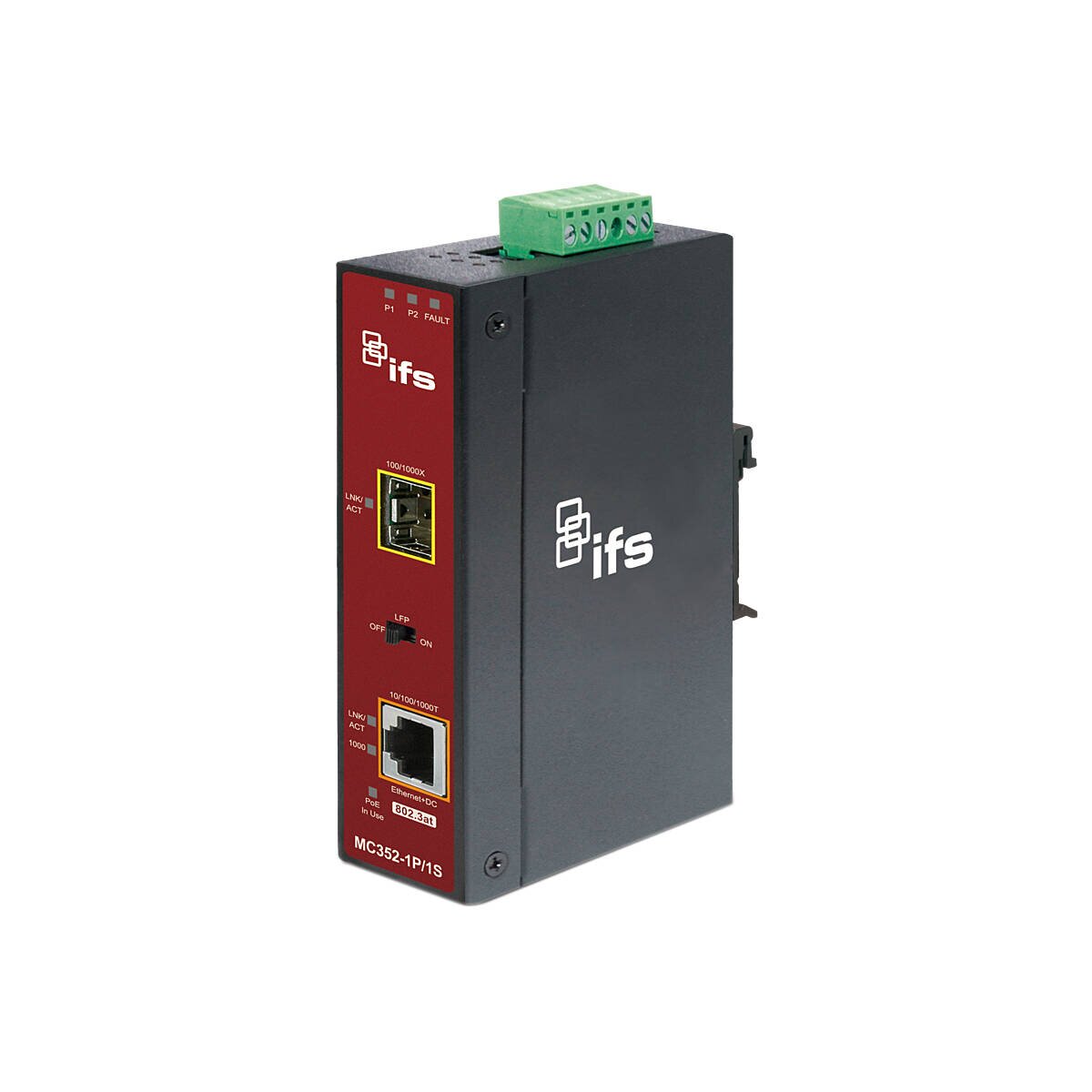 IFS MC352-1P/1S Medien-Konverter SFP, Po box