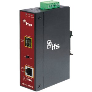 IFS MC352-1P/1S Medien-Konverter SFP, PoE