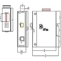 IFS MC352-1P/1S Medien-Konverter SFP, PoE