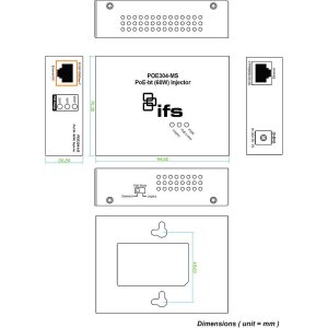 IFS POE304-MS PoE-Injector, 1-Port