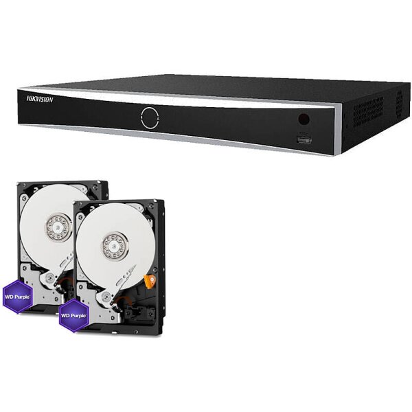HIKVision Set NVR 4K 16-Kanal + 2x 4TB HDD