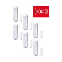 6er Set Lupusec Fenster-Türkontakt V2 weiss