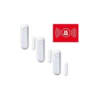 3er Set Lupusec Fenster-Türkontakt V2 weiss