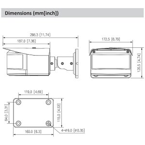 Dahua IPC-PFW81642-A180 IP-Kamera 4x 4MPx T/N IR