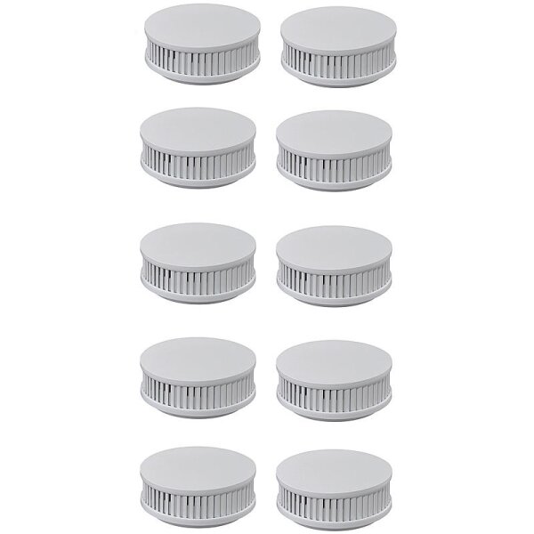 10er Set Pyrexx PX-1C Funk-Rauchmelder+ Klebepad