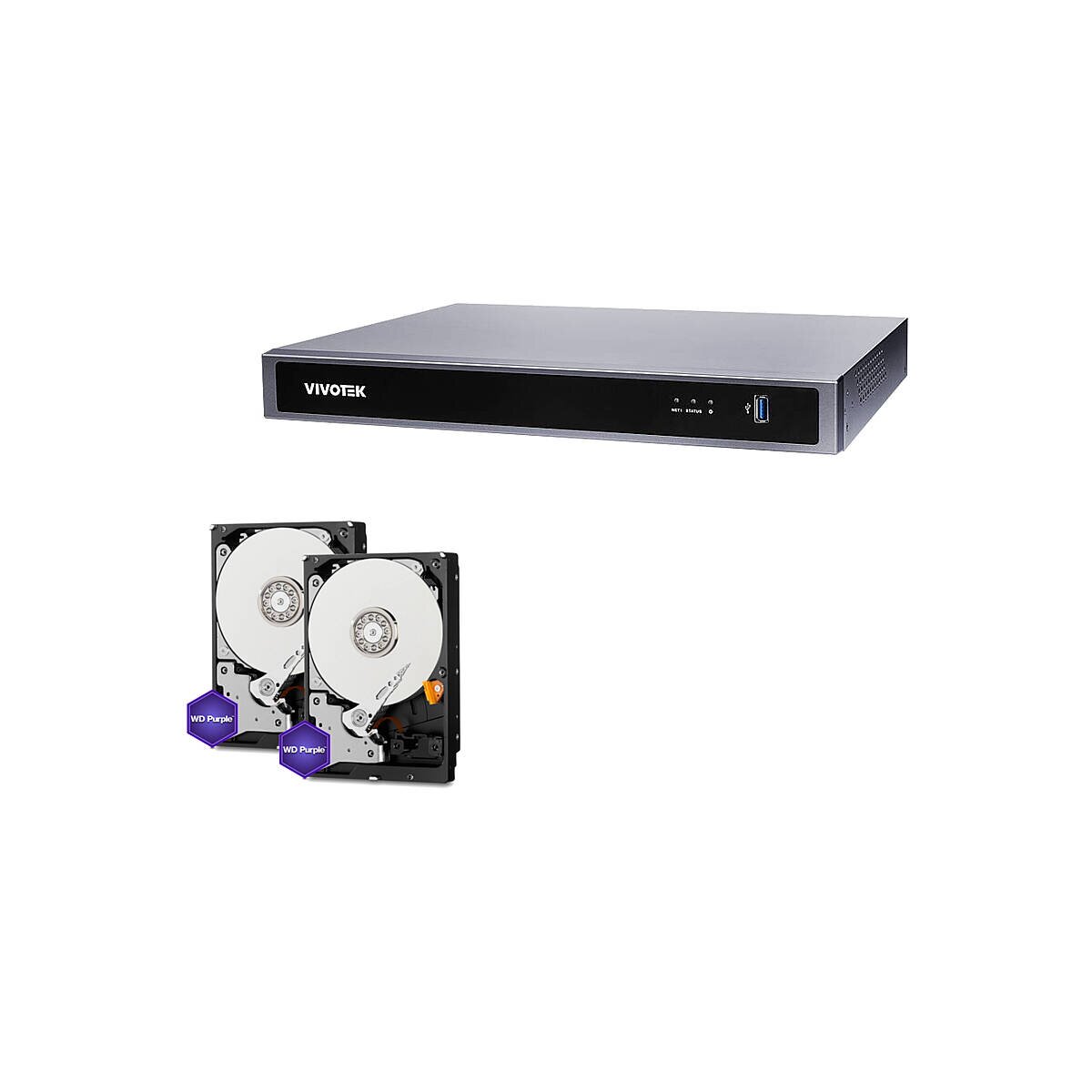 VIVOTEK SET NVR 4K 16-Kanal AI + 2x 4TB  box