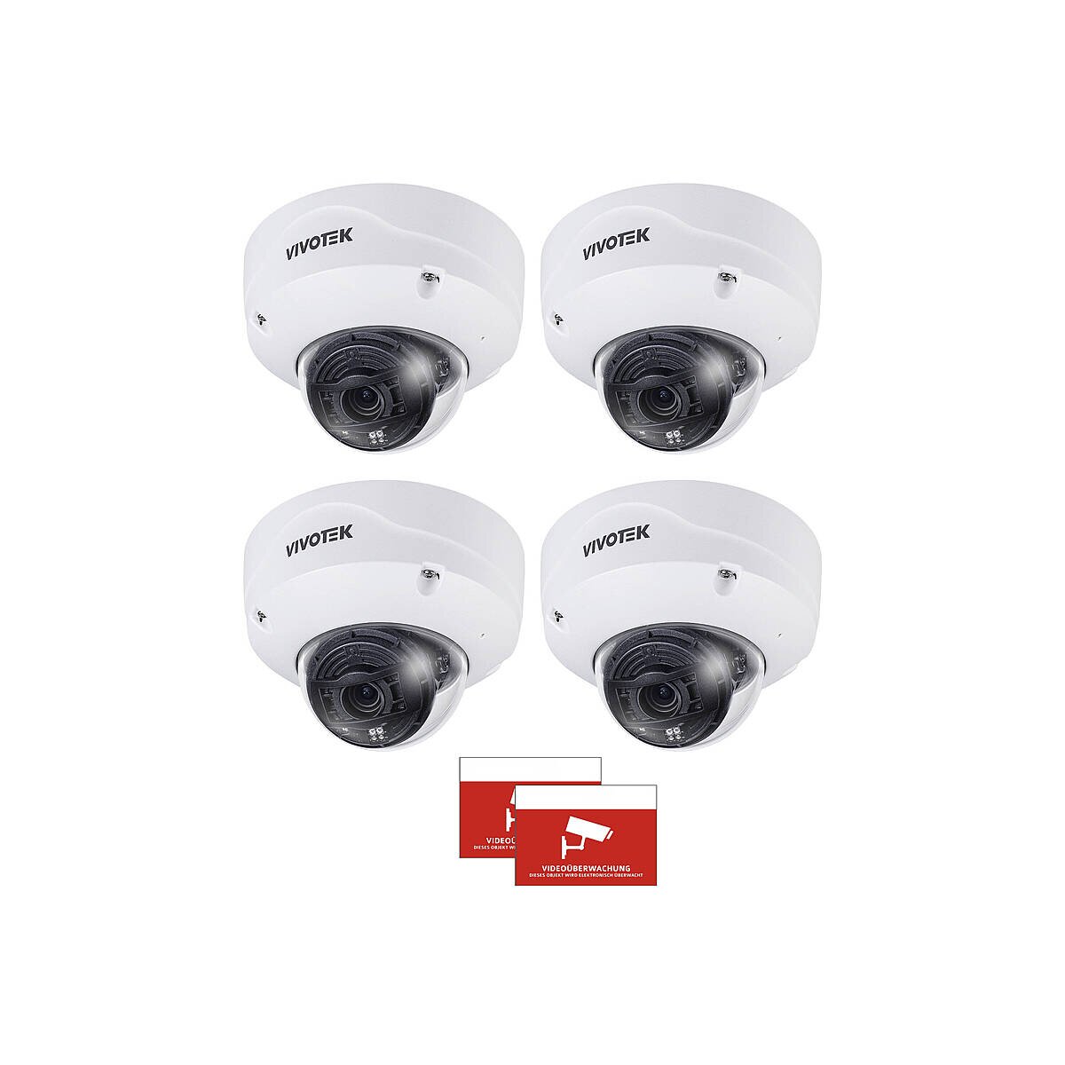 4x VIVOTEK FD9391-EHTV-v2 IP-Kamera + Au box