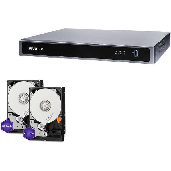 VIVOTEK SET NVR 4K 16-Kanal AI + 2x 6TB HDD