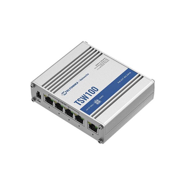 Teltonika TSW100 unman Industrie PoE-Switch 5-Port